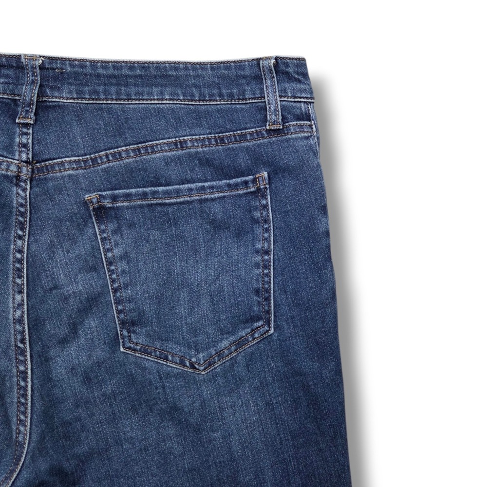 Kut from the Kloth Kelsey Jeans Womens 14 Fab Ab Ankle Flare High Rise Fray Hem - Picture 7 of 10